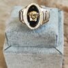 ANILLO ORO 18K FONDO NEGRO Y BRILLANTES