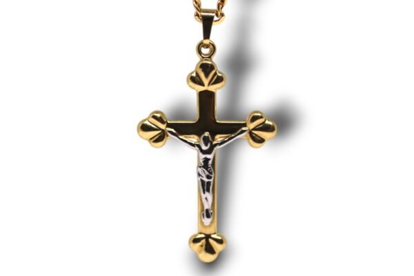 COLGANTE CRUZ CON CRISTO EN ORO 18K