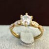 ANILLO COMPROMISO DE ORO 18K Y BRILLANTE
