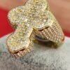 ANILLO DE CRUZ EN ORO 18K CON BRILLANTES