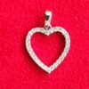 COLGANTE CORAZON ORO BLANCO Y BRILLANTES