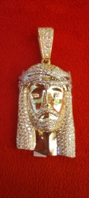 cara de cristo oro 18 kilates