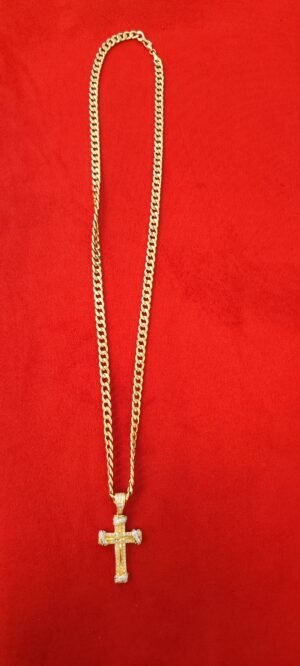 CADENA Y CRUZ ORO 18K