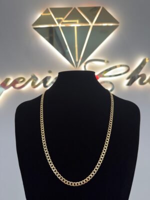 CADENA TEJIDO CUBANO 60CM ORO 18K