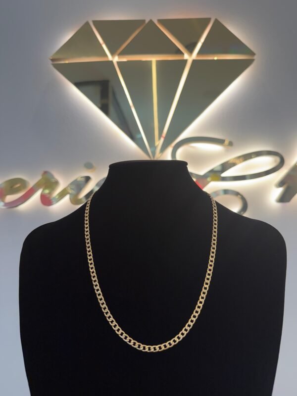 CADENA TEJIDO CUBANO 60CM ORO 18K